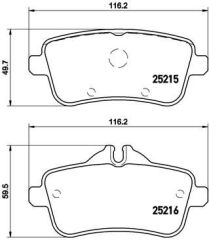 BREMBO P50099 FREN BALATASI ARKA MERCEDES W176 C117 X156 W166 X166 C292 R172
