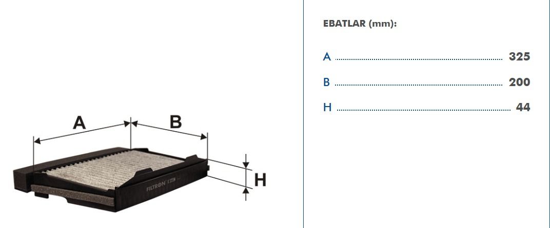 FILTRON FILT K 1159A SAAB 9-5 POLEN FILTRESI