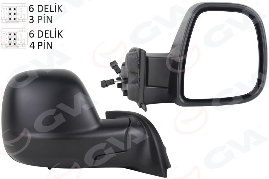 GVA 1045172 DIŞ DİKİZ AYNASI SAĞ PARTNER-BERLINGO 12-18 ELEKTRİKLİ DESENLİ REZİSTANSLI SENSÖRLÜ