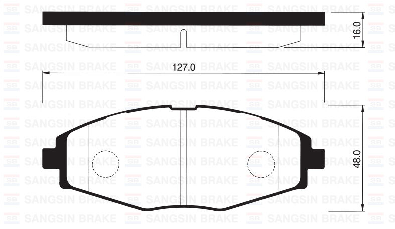 SANGSIN SP1086 ÖN FREN BALATASI CHEVROLET KALOS 05>10 SPARK 05> MATIZ 05>13 LANOS 97>