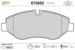VALEO 670882 FREN BALATASI ON MERCEDES W639 W447 B906 . VW CRAFTER 30-35-50
