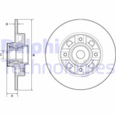 DELPHI BG9116RS ARKA FREN AYNASI PEUGEOT P308 07>14 CITROEN C4 09>16 DS4 16>18 249x9x4DL PORYALI