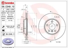 BREMBO 09C34911 FREN DISKI ON BMW F45 F46 F48 F39 . MINI F54 F55 F56 F57 F60