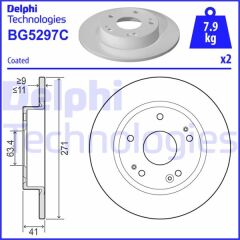DELPHI BG5297C ARKA FREN DISK AYNA FOCUS IV 17>