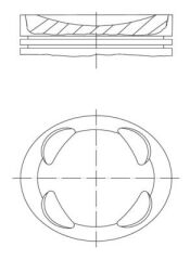 MAHLE 081PI00104002 PİSTON SEGMAN 0.50 P207-P208-P308-P508-P2008-P3008-PARTNER-BERLINGO-C3-C4-C5-DS3-DS4 1.6 VTI EP6C 16V MINI N12 N16 R56 R57 R58 R59 R61 77.50mm