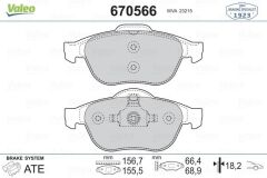 VALEO 670566 ÖN FREN BALATASI RENAULT LAGUNA II 01>05 LAGUNA III 07>15 MEGANE II 02>