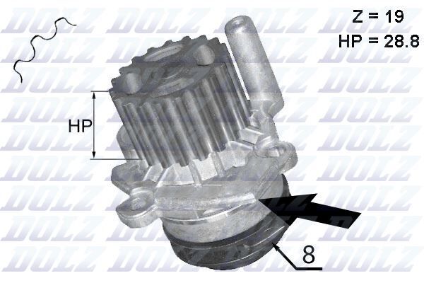 DOLZ A224 DEVİRDAİM CRAFTER-T6-A3-JETTA-CADDY-POLO-PASSAT 1.2-1.6-2.0 TDI CAYB/C/D-CAAB/C-CKUB-CFFB-CFWA-CAGA