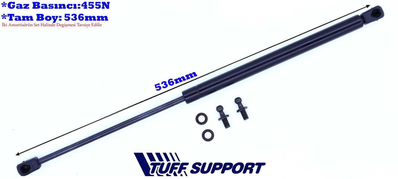 TUFFSUPPORT 612017 BAGAJ AMORTİSÖRÜ GAZLI HYUNDAI ACCENT 1.3L G4EH 95-00 1.5L G4EK 95-00