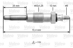 VALEO 345100 KIZDIRMA BUJİSİ 11V PARTNER-BERLINGO-P205-P206-P306-P405-P406-P605-P806-EXPERT-JUMPYXANTIA-XSARA-ZX 1.8-1.9 XUD7-XUD9 BOXER-JUMPER-DUCATO 1.9 ASTRA G-OMEGA B-FRONTERA A 1.7 VITARA-CLIO I-DOBLO-J9-MAST