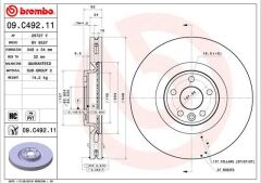 BREMBO 09C49211 FREN DISKI ON UV COATED JAGUAR