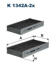 FILTRON K1342A-2X POLEN FILTRESI TAKIMI BMW F40 F44 F45 F46 F48 F39 . MINI F54 F55 F56 F57 F60 KARBONLU
