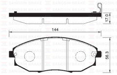 SANGSIN SP1193 ÖN FREN BALATA CHEVROLET EPICA 2.0L 2.5L 06->
