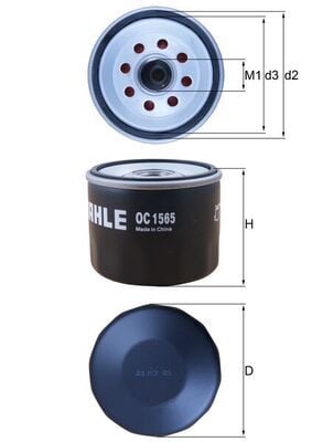 MAHLE OC1565 YAĞ FİLTRESİ FORD FOCUS-CONNECT-FİESTA-PUMA-ECOSPORT 18> 1.0 ECOBOOST