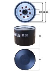 MAHLE OC1565 YAĞ FİLTRESİ FORD FOCUS-CONNECT-FİESTA-PUMA-ECOSPORT 18> 1.0 ECOBOOST