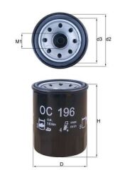 MAHLE OC196 YAĞ FİLTRESİ HONDA ACCORD 2.0L 2.4L K20A K24A R20A3 F20Z1 94-> / CIVIC 1.4L 1.5L 1.6L D14A D15A D15B B16 D16 SI R16A2 88-15 / CITY 1.4L L13A L13Z 05-> / TYPE-R 2.0L K20 01-05 / HR-V 1.6L D16W1 99-07 /