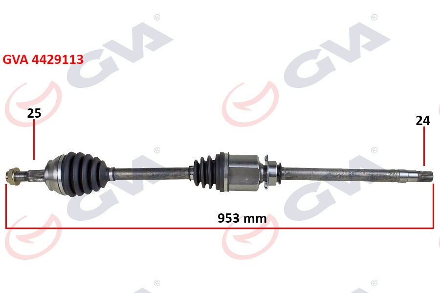 GVA 4429113 KOMPLE AKS SAĞ FIORINO 1.3 MTJ 07-13 953mm AKS LALE Lİ