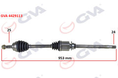 GVA 4429113 KOMPLE AKS SAĞ FIORINO 1.3 MTJ 07-13 953mm AKS LALE Lİ