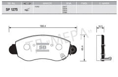 SANGSIN SP1275 ON FREN BALATASI TRANSIT V184 01>06 A.CEKER
