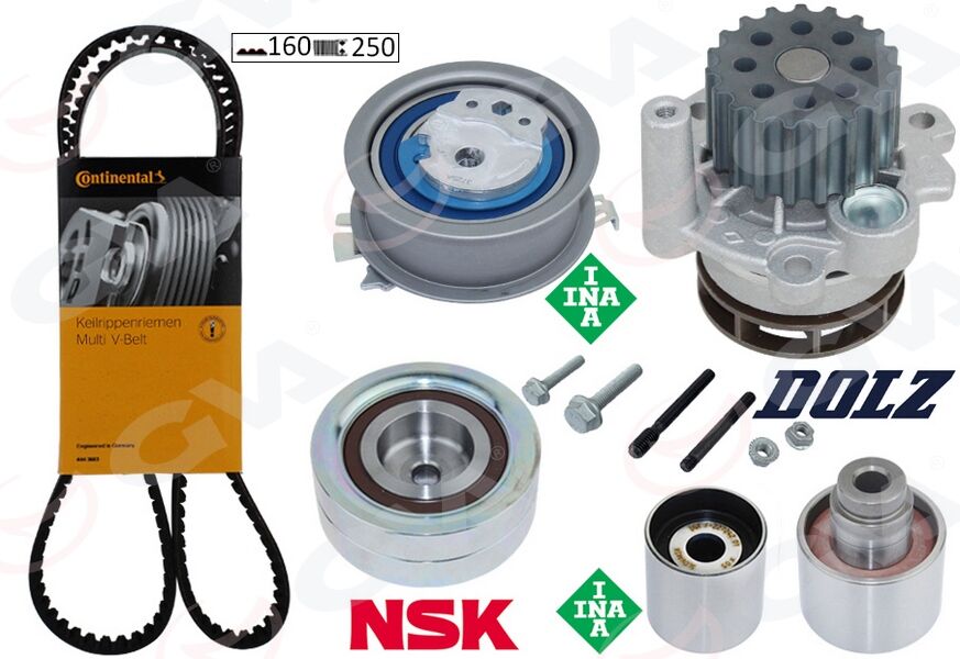 GVA 59WPK7577C DEVİRDAİMLİ TRİGER SETİ 160x250 CRAFTER-T6-A3-JETTA-CADDY-POLO-PASSAT 1.6-2.0 TDI CAYB/C/D-CAAB/C-CKUB-CFFB-CFWA-CAGA
