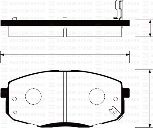 SANGSIN SP1240 ÖN FREN BALATA HYUNDAI İ30 1.6L D4FB CRDi dizel 07-11 1.4L 1.6L benzinli 08-> / KIA CERATO 1.6L ben zinli 10-> / CEED 1.4L 1.6L benzinli 07-> - Aşınma ikaz soketli
