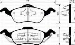 SANGSIN SP1259 ÖN FREN BALATA FORD FOCUS 1.4L 1.6L 1.8L 2.0L 98-04