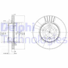 DELPHI BG2623C FREN DISKI ON BMW E36 E46 E85