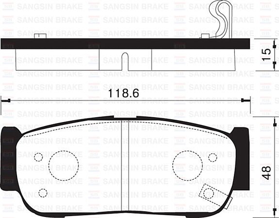 SANGSIN SP1178 ARKA FREN BALATA HYUNDAI SANTAFE 2.0L CRDi 06-> 2.2L D4EB 06-09