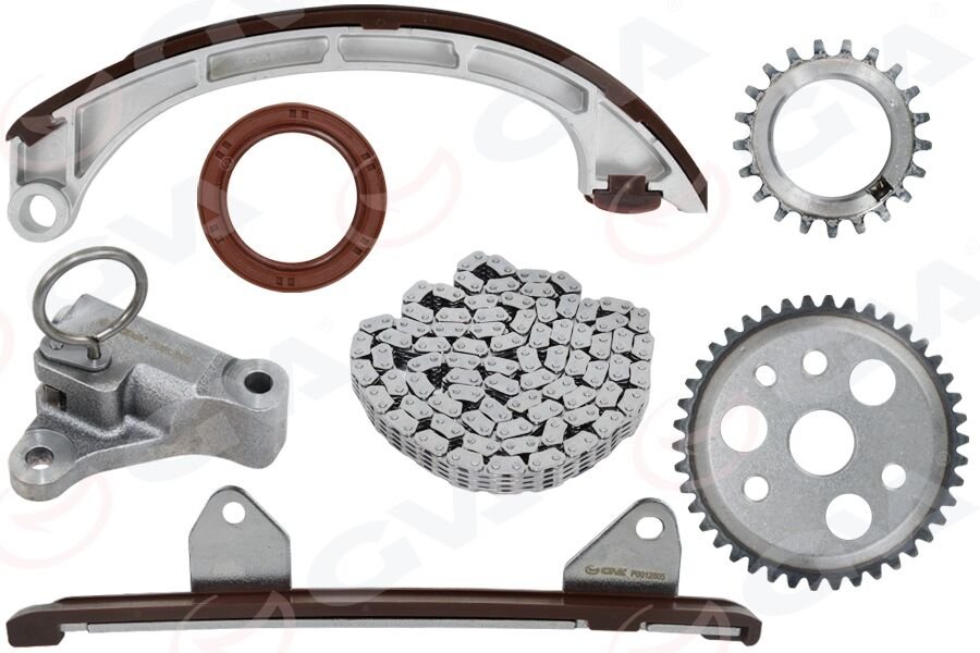 GVA 59C7116 EKSANTRİK ZİNCİR SETİ TOYOTA YARIS 1.3L 2SZ-FE SCP12 fransız üretim 03-> / 1.3L 2SZFE SCP90 VVTI fra nsız üretim 06-11