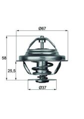 MAHLE TX20.80D TERMOSTAT 80 C MERCEDES OM616 W123 W460