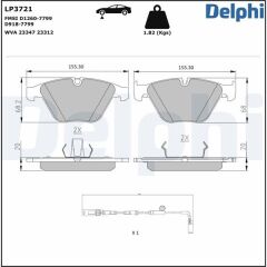 DELPHI LP3721 FREN BALATASI ON BMW E60 E61 E63 E64 E65 E66