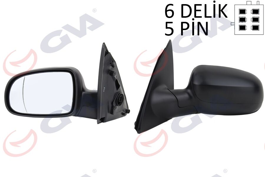 GVA 1090218 DIŞ DİKİZ AYNASI SOL CORSA C 01> ELEKTRİKLİ ISITMALI ASFERİK 5 FİŞ VM-200EHAL