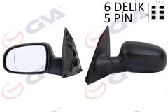 GVA 1090218 DIŞ DİKİZ AYNASI SOL CORSA C 01> ELEKTRİKLİ ISITMALI ASFERİK 5 FİŞ VM-200EHAL