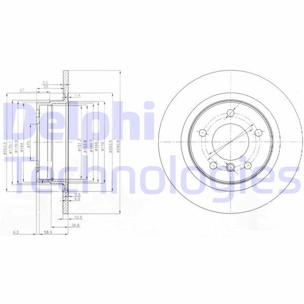 DELPHI BG3960 FREN DISKI ARKA BMW E81 E87 E90