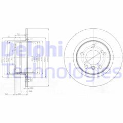 DELPHI BG3960 FREN DISKI ARKA BMW E81 E87 E90
