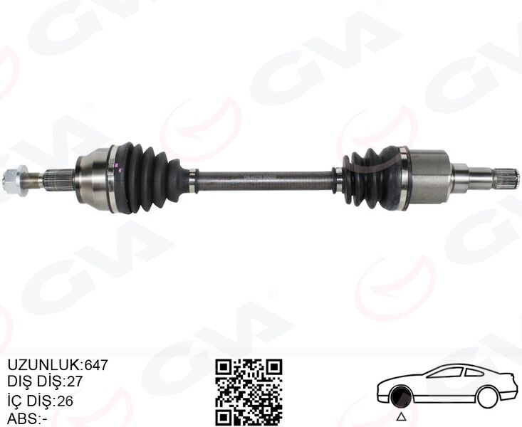 GVA 4433155 KOMPLE ÖN AKS SOL CONNECT 14> 1.6 TDCI