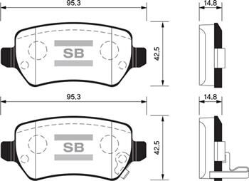 SANGSIN SP1536 ARKA FREN BALATA KIA CEED 1.4L 1.6L GDI. CRDI 12->/ VENGA 1.4L 1.6L 09-> / HYUNDAI ix20 1.4L 10-> / OPEL ASTRA G H 98-> / MERIVA 03-> / ZAFIRA 00-> / COMBO 02->