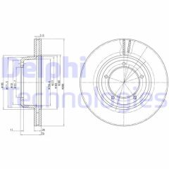 DELPHI BG2612C FREN DISKI ON DEFENDER L316 DISCOVERY I LJ RANGE ROVER I