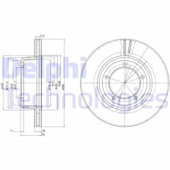 DELPHI BG2612C FREN DISKI ON DEFENDER L316 DISCOVERY I LJ RANGE ROVER I