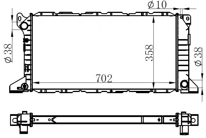 ORIS BFR007026 MOTOR RADYATORU AC TRANSIT TURBO T12 T15 2.5D 97>01 MANUEL UZUN TIP 2 SIRA CU PL
