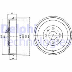 ARKA FREN KAMPANASI FIAT ALBEA 00> DOBLO 01> FIORINO 09> LINEA 09> MAREA 00> TEMPRA 92>96 TIPO 90>95 UNO 98>06 PEUGEOT BIPPER 08> CITROEN NEMO 08> 228.2 mm 4 Delik