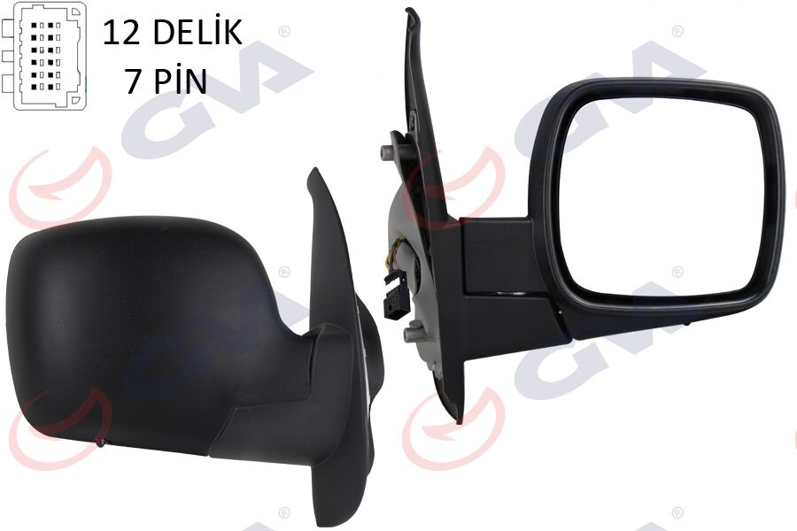 GVA 1016151 DIŞ DİKİZ AYNASI SAĞ KANGOO 08> ELEKTRİKLİ ISITMALI SENSÖRLÜ KONVEKS 7 FİŞ VM-6131EHSR