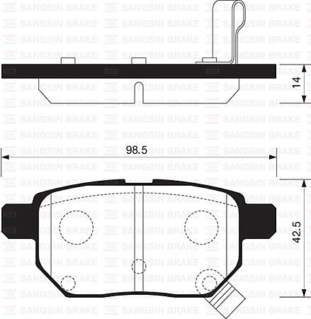 SANGSIN SP2094 ARKA FREN BALATA TOYOTA AURIS. COROLLA 1.6L 1ZR-FE ZRE151 07-11 / 1.33L 1NR-FE NRE150 6 vites 10->