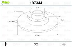 VALEO 197344 FREN DISKI ARKA BMW E81 E87 E90