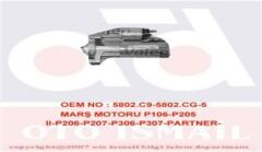 VALEO 442623 MARŞ MOTORU 12V 1.3kw 9 DİŞ P106-P205 II-P206-P207-P301-P306-P307-PARTNER-BERLINGO-C2-C3-C4-NEMO- SAXO-XSARA 1.0-1.1-1.4-1.6 BENZİN