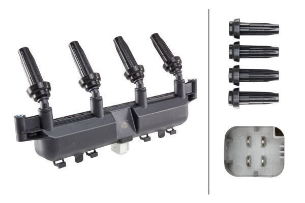 HELLA 5DA193175441 ATEŞLEME BOBİNİ PEUGEOT P206 98>07 P306 93>02 P307 00> P309 89> P406 95> PARTNER 96> BIPPER 08> CITR OEN C2 03>13 C3 03>13 SAXO 96> XSARA 98> BERLINGO 96> NEMO 08> 1.1 8V TU1 1.4 8V TU3 1.6 8V TU5