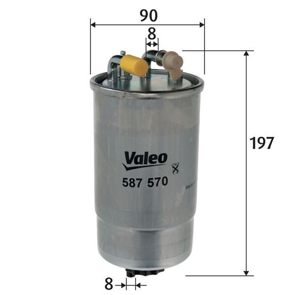 VALEO 587570 YAKIT FILTRESI KOMPLE CORSA D 1.3 CDTI 06> Z13DTJ Z13DTE Z13DTH A13DTE A13DTR