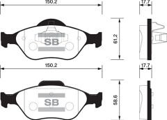 SANGSIN SP1565 ÖN BALATA FIESTA 1.4TDCİ ABSLİ 00 > FUSION 02 > MAZDA 121 96 > MAZDA 2 03>