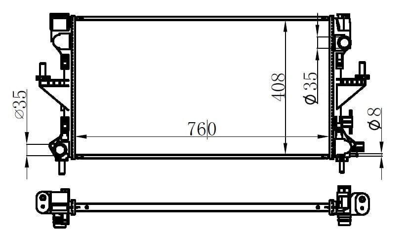 ORIS BFI050022 SU RADYATÖRÜ PEUGEOT BOxER-CITROEN JUMPER 2.2 3.0HDI 06 >FIAT DUCATO 2.3D MTJ 11 > MT MEKANİK 781x416x24 1616950280-1382424080-1617023380-1618094280