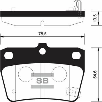 SANGSIN SP1457 ARKA FREN BALATA TOYOTA RAV4 2.0L 1AZ-FE ACA21 01-05 / CHERY TIGGO 1.6L 2.0L J11 06-14