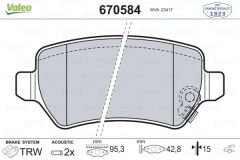 VALEO 9005002 ARKA BALATA ASTRA G 98 > ASTRA H 05 > MERIVA 03 > ZAFIRA 00 > COMBO 02 > FTE KIRMIZI KUTU